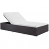Modway Evince Double Outdoor Patio Chaise in Espresso Red - Front Side Angle