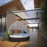 Modway Quest Canopy Outdoor Patio Daybed - Espresso White - Lifestyle