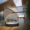 Modway Quest Canopy Outdoor Patio Daybed - Espresso White - Lifestyle - Modway Quest Canopy Outdoor Patio Daybed - Espresso White - Lifestyle