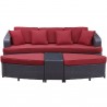 Modway Monterey 4 Piece Outdoor Patio Sofa Set - Brown Red - Front Angle