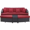 Modway Monterey 4 Piece Outdoor Patio Sofa Set - Brown Red - Front Angle - Modway Monterey 4 Piece Outdoor Patio Sofa Set - Brown Red - Front Angle