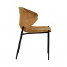 Sunpan Eric Dining Chair in Nono Tapenade Gold - Set of Two - Side Angle