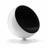 Aeon Luna White Gloss Lounge Chair Black - Aeon Luna White Gloss Lounge Chair Black