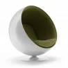 Aeon Luna White Gloss Lounge Chair Green - Aeon Luna White Gloss Lounge Chair Green