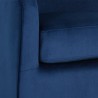 Sunpan Hazel Swivel Lounge Chair in Gold - Navy Blue Sky - Seat Closeup Angle