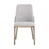 Sunpan Marie Dining Chair Belfast Heather Grey-Bravo Metal - Set of Two - Front Angle