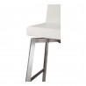 Moe's Home Collection Giro Swivel Counter Stool - White in Seat Closeup Angle