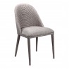 Moe's Home Collection Libby Dining Chair in Grey - Set of Two - Front Side Angle