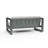 Redondo Loveseat in Cast Silver, No Welt - Back Side Angle - Redondo Loveseat in Cast Silver, No Welt - Back Side Angle
