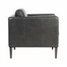 Sunpan Richmond Armchair - Brentwood Charcoal Leather - Side Angle - Sunpan Richmond Armchair - Brentwood Charcoal Leather - Side Angle