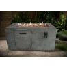 Crawford and Burke Cotopaxi Gray Cement Rectangular Gas Fire Pit, Lifestyle