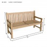 Anderson Teak Classic 3-Seater Bench- dimension - Anderson Teak Classic 3-Seater Bench- dimension