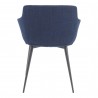 Moe's Home Collection Ronda Armchair in Blue - Set of Two - Back Angle