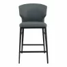 Moe's Home Collection Delaney Counter Stool - Grey - Front Angle - Moe's Home Collection Delaney Counter Stool - Grey - Front Angle