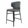 Moe's Home Collection Delaney Counter Stool - Grey - Front Side Angle - Moe's Home Collection Delaney Counter Stool - Grey - Front Side Angle