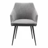Moe's Home Collection Becket Dining Chair - Grey - Front Angle - Moe's Home Collection Becket Dining Chair - Grey - Front Angle