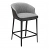 Moe's Home Collection Beckett Counter Stool - Grey - Front Side Angle