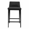 Moe's Home Collection Baron Counter Stool - Charcoal - Front Angle - Moe's Home Collection Baron Counter Stool - Charcoal - Front Angle