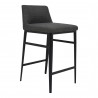 Moe's Home Collection Baron Counter Stool - Charcoal - Front Side Angle