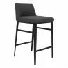 Moe's Home Collection Baron Counter Stool - Charcoal - Front Side Angle - Moe's Home Collection Baron Counter Stool - Charcoal - Front Side Angle