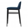 Moe's Home Collection Baron Counter Stool in Blue - Side Angle