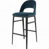 Moe's Home Collection Roger Bar Stool - Teal Velvet - Perspective