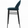 Moe's Home Collection Roger Bar Stool - Teal Velvet - Side