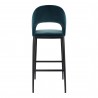 Moe's Home Collection Roger Barstool - Teal Velvet - Back Angle