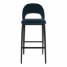 Moe's Home Collection Roger Barstool - Teal Velvet - Front Angle