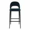 Moe's Home Collection Roger Barstool - Teal Velvet - Front Angle - Moe's Home Collection Roger Barstool - Teal Velvet - Front Angle