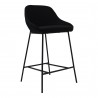 Moe's Home Collection Shelby Counter Stool in Black - Front Side Angle