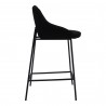 Moe's Home Collection Shelby Counter Stool in Black - Side Angle