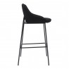 Moe's Home Collection Shelby Barstool - Black - Side Angle