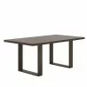 Sunpan Thanus Dining Table 72 '' Brown Oak - Front Side Angle - Sunpan Thanus Dining Table 72 '' Brown Oak - Front Side Angle