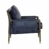 Sunpan Mauti Lounge Chair Dark Brown - Cortina Ink Leather - Side Angle - Sunpan Mauti Lounge Chair Dark Brown - Cortina Ink Leather - Side Angle