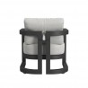 Sunset West Malibu Club Chair in Cast Silver, No Welt Back