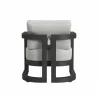 Sunset West Malibu Club Chair in Cast Silver, No Welt Back - Sunset West Malibu Club Chair in Cast Silver, No Welt Back