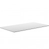 Sunpan Glass Dining Table Top Rectangular Clear in 86.5"  - Front Side Angle