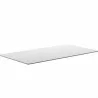 Sunpan Glass Dining Table Top Rectangular Clear in 86.5"  - Front Side Angle - Sunpan Glass Dining Table Top Rectangular Clear in 86.5"  - Front Side Angle