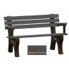 Polly Products Economizer Backed Bench with arms 4' - Polly Products Economizer Backed Bench with arms 4'