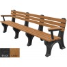 Polly Products Economizer Backed Bench with arms 8'