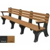 Polly Products Economizer Backed Bench with arms 8' - Polly Products Economizer Backed Bench with arms 8'
