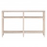 Essentials For Living Emerie Narrow Console Table - White Wash Pine, White Quartz - Front Angle