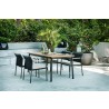 Alfresco Home Elle Belt Dining Armchair w/ Teak Arm Rests | Cushion Inclusive - Lifestyle