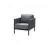 Cane-Line Encore Lounge Chair , Soft Rope/Lava grey w/Cane-line AirTouch, dark grey - Cane-Line Encore Lounge Chair , Soft Rope/Lava grey w/Cane-line AirTouch, dark grey