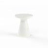Sunset West GRC Round End Table, Bone - Front Angle