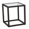 Woodard Salona End Table with Glass Top - Angled - Woodard Salona End Table with Glass Top - Angled