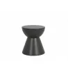 Sunset West GRC Round End Table, Dark Gray Finish - Front Angle - Sunset West GRC Round End Table, Dark Gray Finish - Front Angle