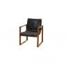 Cane-Line Endless Lounge Chair , Soft Rope, Dark grey, teak legs