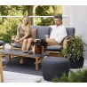 Cane-Line Endless Soft 2-Seater Sofa Incl. Grey Cane-Line Airtouch Cushion Set 